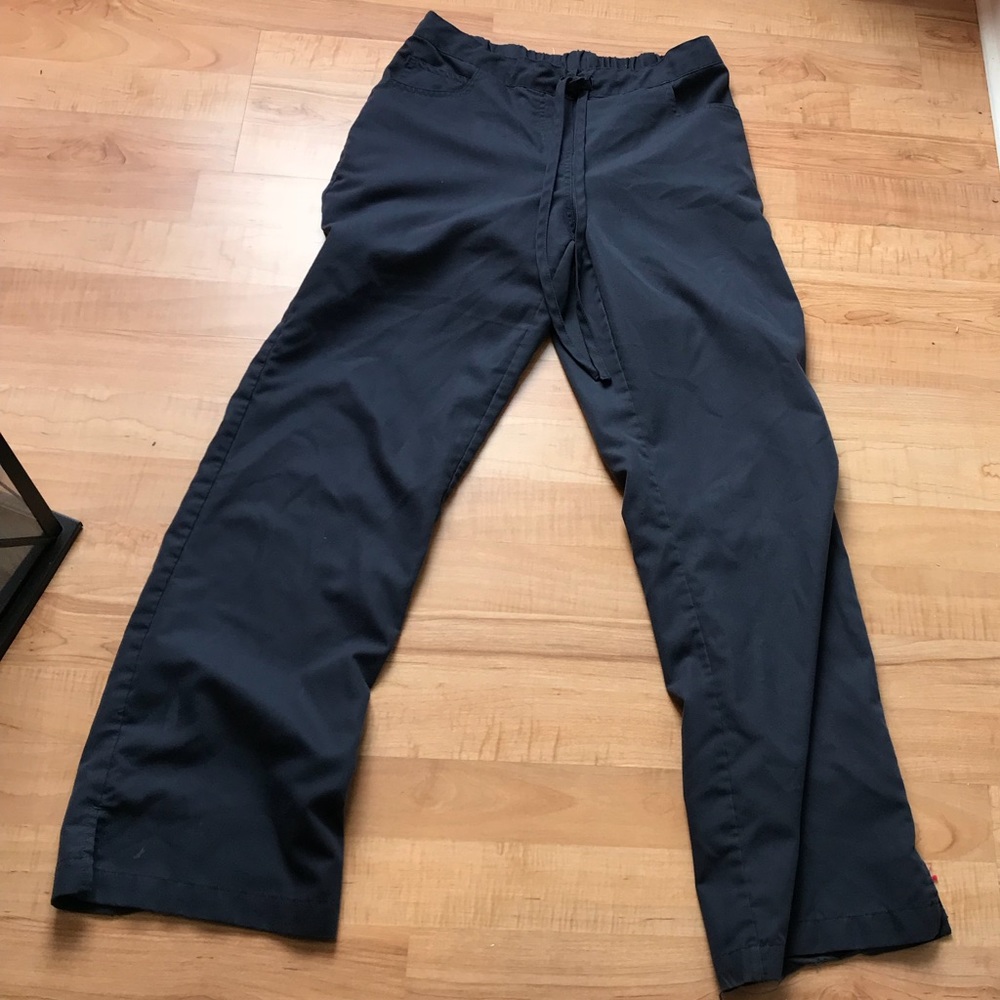 Charcoal gray scrub pants